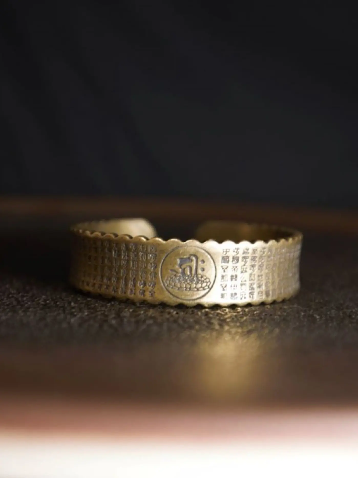 Tibetan Mantra Bracelet, Antique Brass Om Mani Padme Hum, Mystic Prayer Talisman Bangle, Gothic Occult Jewelry, Good Luck Energy Healing Cuff