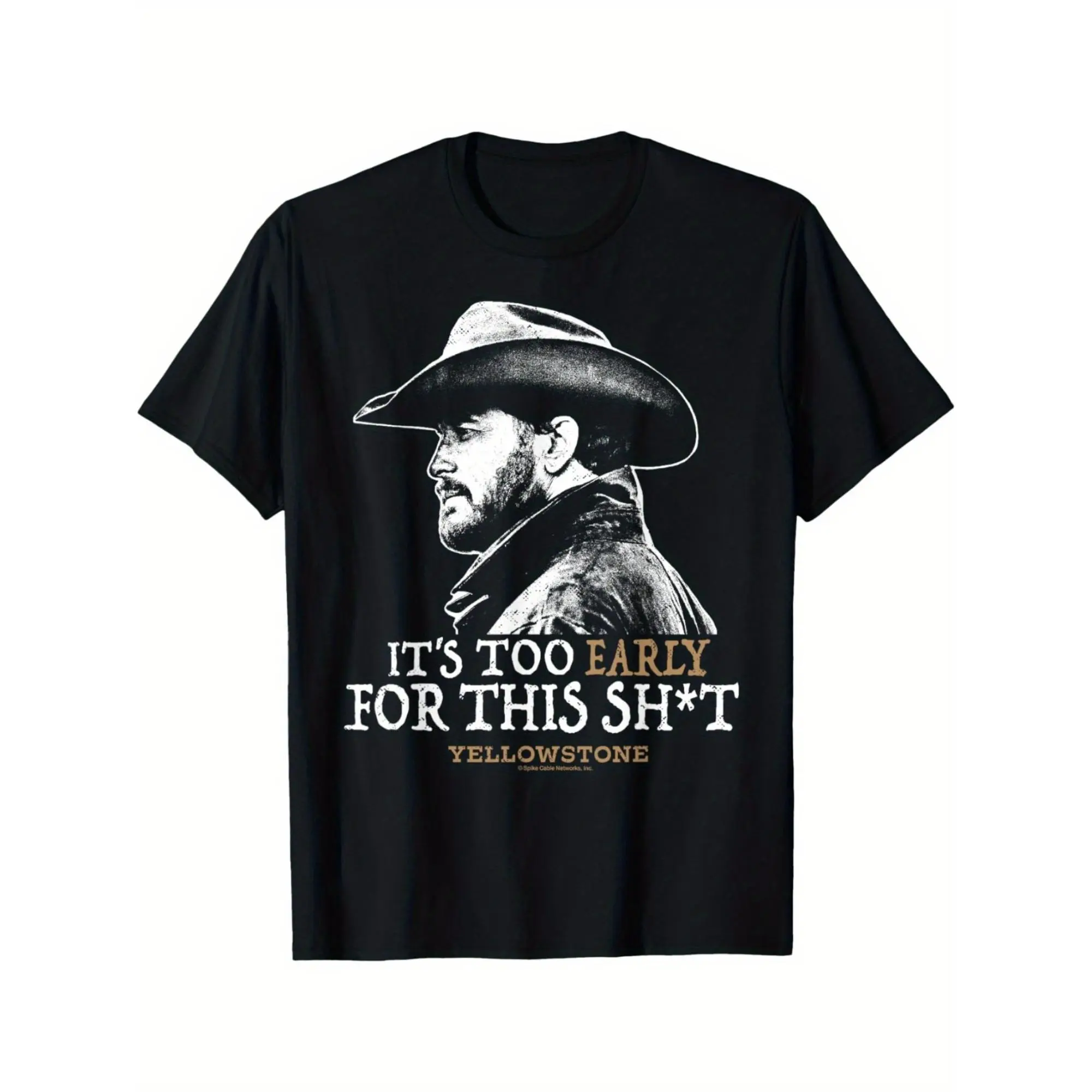 1pc Yellowstone Graphic T-Shirt, Quick-Dry, Breathable, Crew Neck, Short Sleeve, Regular Fit, Weekend Casual Wear, Summer All-Season Casual Wear, - Ideal for Father's Day Mother's Day Christmas