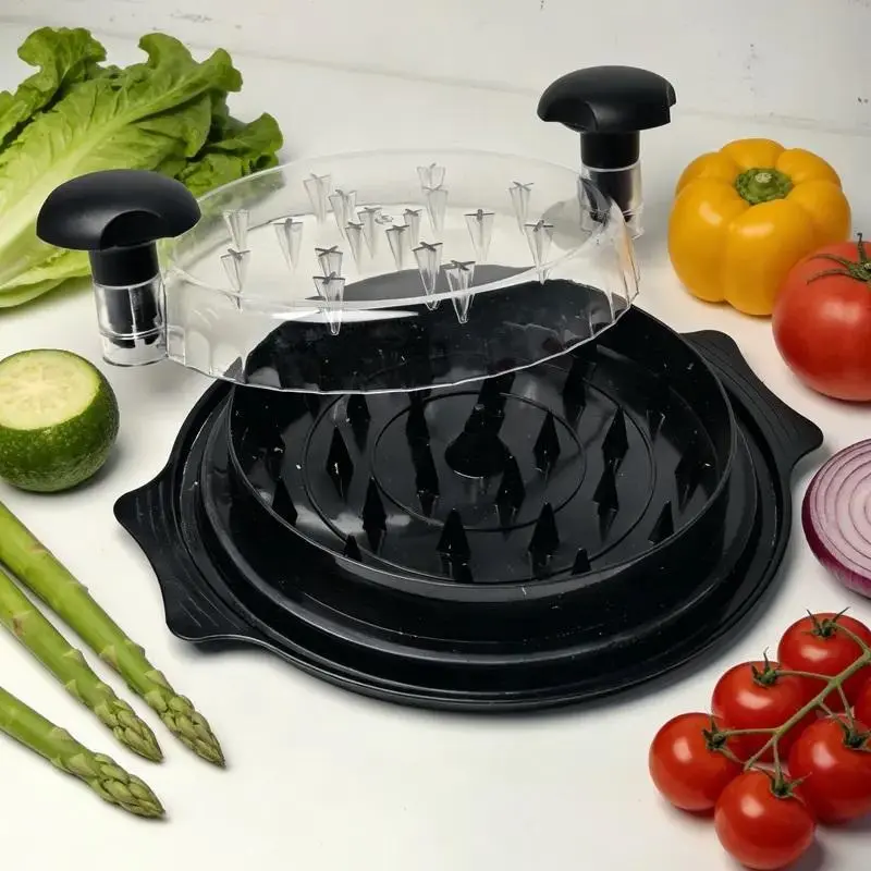 Compact Meat Shredder Kitchen Gadget - Large Capacity BPA-Free Dishwasher-Safe Utensil with Visible Lid, Anti-Slip Ergonomic Handle, for BBQ Chicken, Pork, Beef, Vegetables, Meal Prep, Storage, Black for Fitness Enthusiasts