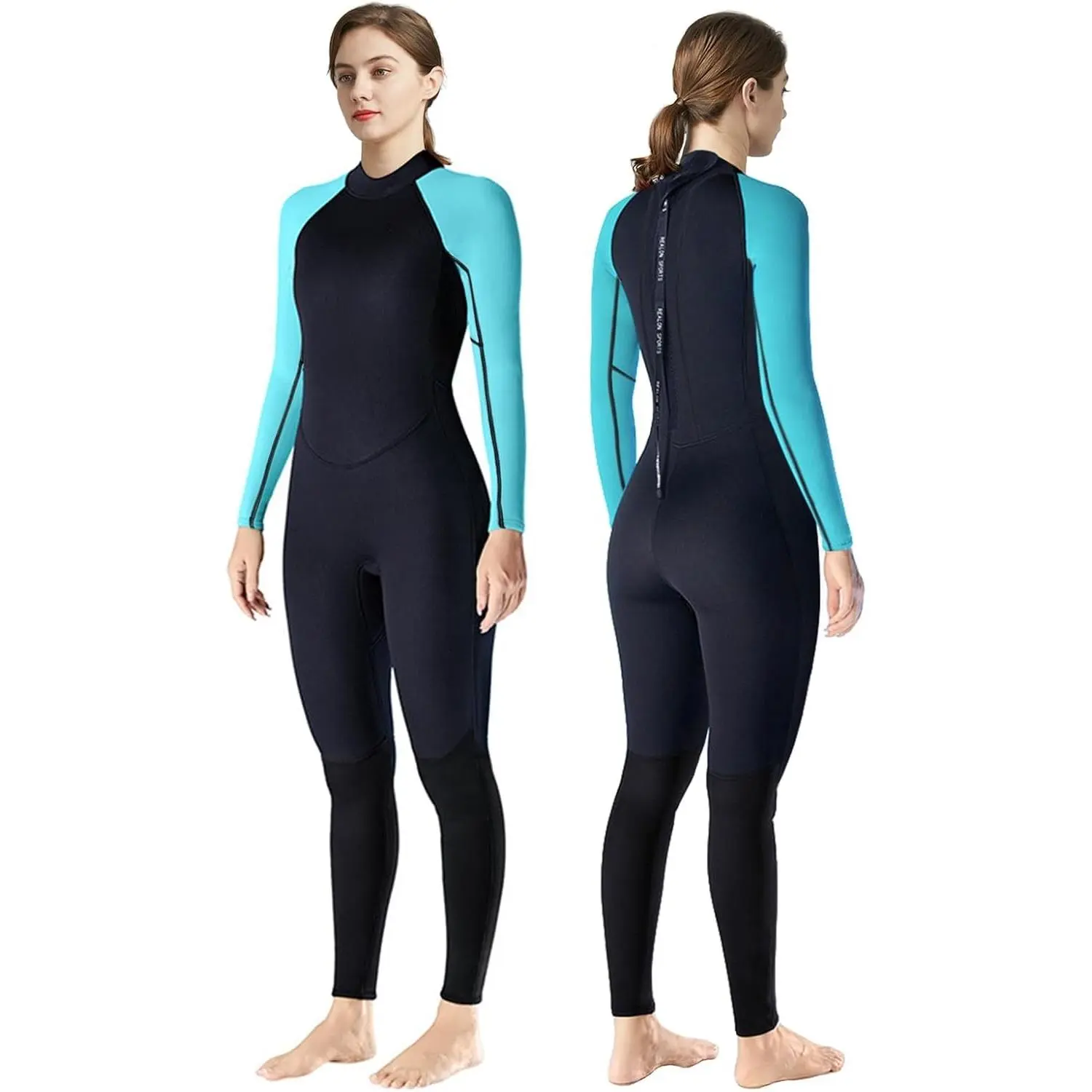 Womens Wetsuit Neoprene Full Wet Suits 3mm Keep Warm Winter Morning Cold Water Swimming or Sea Surfing Snorkeling Diving Scuba