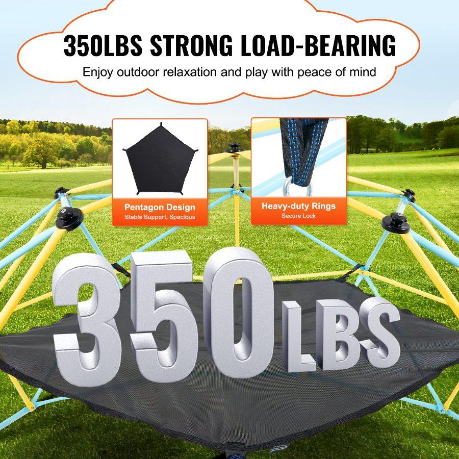 SummerWinsVEVOR Dome Climber Hammock, Climbing Dome Hammock Suitable for 10ft Dome Climbing, Load-Bearing 350 Pounds, Pentagon Jungle Gym Hammock for Outdoor, Accessory for Climbing Dome, (Hammock Only)dealsforyoudays