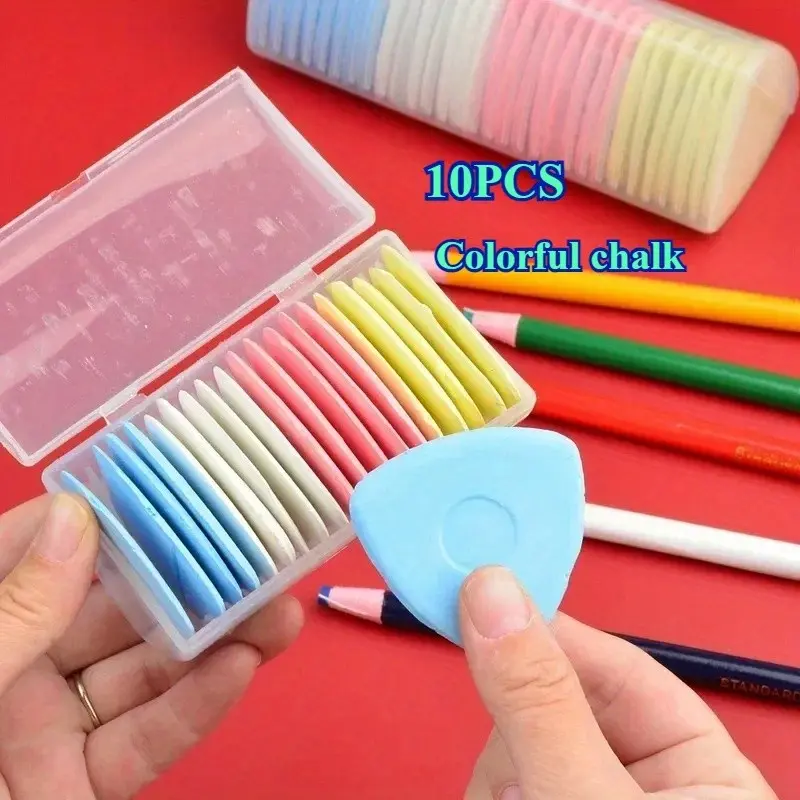 10-Pack High-Quality Diverse Multi-Color Fabric Dye Powder, Random Colors, with Protective Case, Erasable Fabric Markers, Sewing Kit, Sewing Projects, Thread Supplies, Sewing Accessories And Supplies