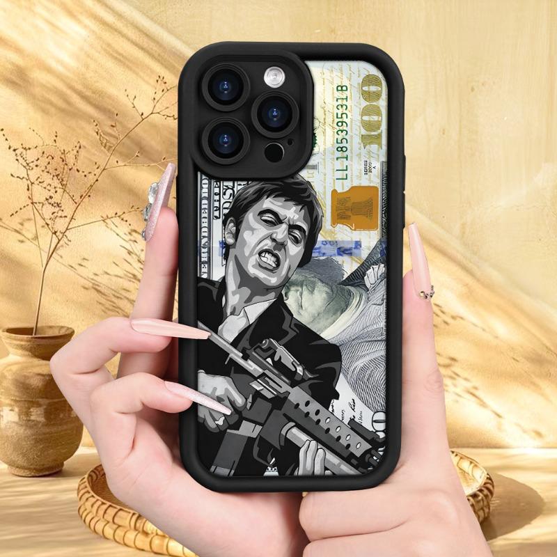 Creative Scar Face Painted Pattern Case for iPhone 17 Pro Max Plus Air/ 16 15 14 Pro Max 13 12 11 XR XS Plus Shockproof Drop Protection Rugged Durable Silicone Cover iphone  15  pro  max  case