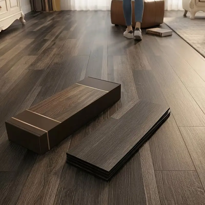 100pcs Peel and Stick Vinyl Floor Planks, 6 Wood Grain Colors, Self-Adhesive Floor Tiles Peel and Stick Waterproof, DIY Flooring for Bedroom, Living Room, Apartment