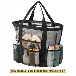 Mesh Beach Bag Family - Large Tote Bag for Cruise Pool Toys Beach Vacation Essentials, Travel Essentials Bag, Net Bag, Toiletry Bags, Portable Toiletry Bag, Travel Bag For Toiletries