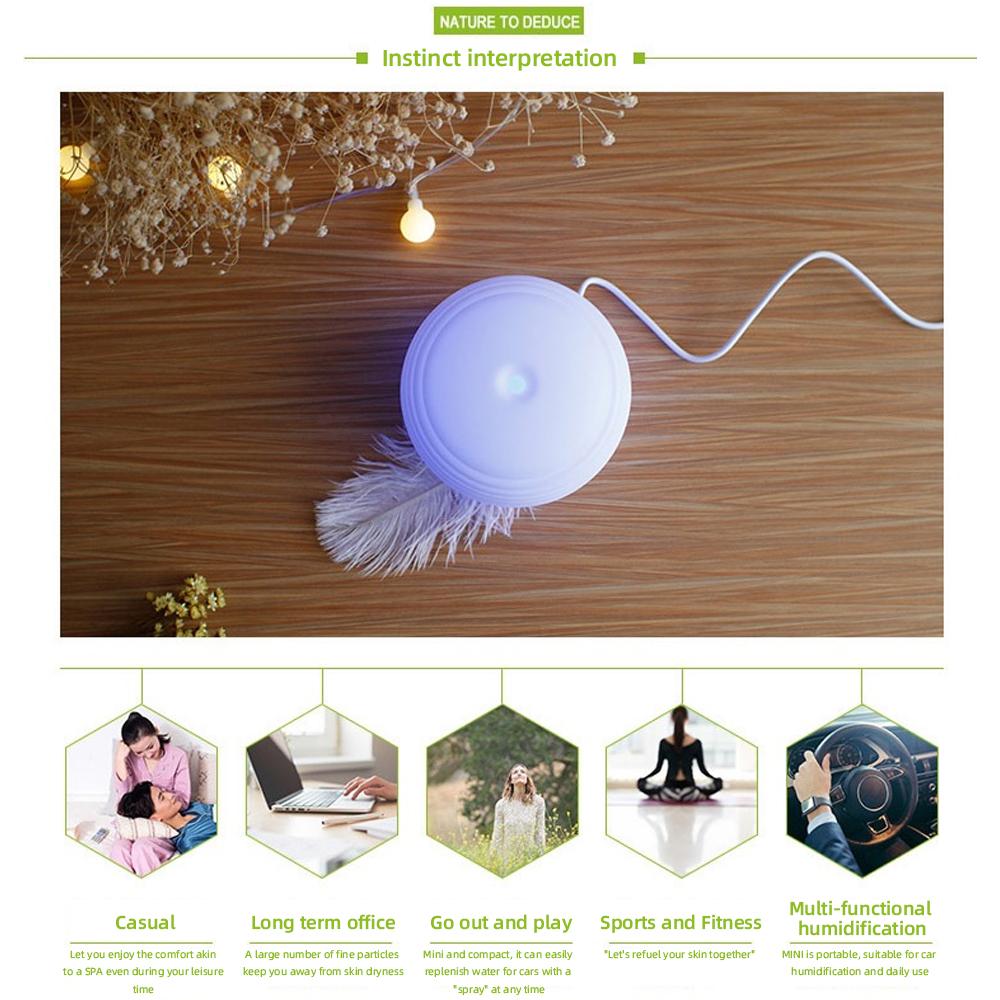 Mini Humidifier Lantern Aromatherapy Diffuser Compact Portable 7-Color LED Night Light Quiet Fog for Office Yoga Car Bedroom Home Decoration Mini Humidifier Lantern Aromatherapy Diffuser Compact Portable 7-Color LED Night Light Quiet Fog for Office Yoga Car Bedroom Home Decoration