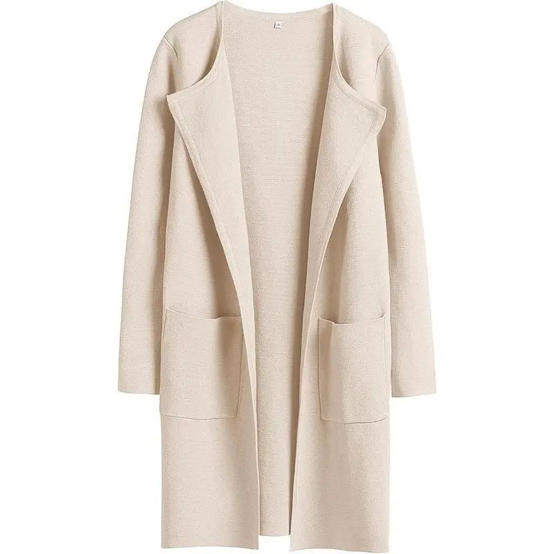 Women's Open Front Knit Lightweight Cardigan Casual Long Coatigan Sweater Lady Jacket Coat 2025 Fall Outerwear