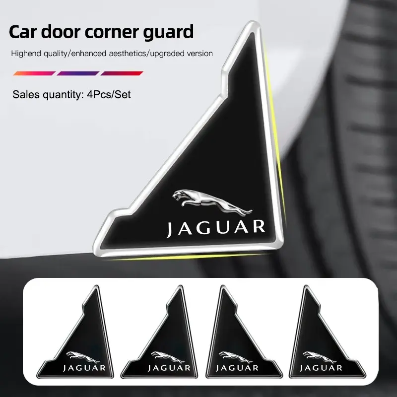 4PCS Car Door Anti-collision Corner Protectors Stickers For Jaguar F-Pace F-Type XF XJ XE I-Pace E-Pace XEL XFL S-Type XFR XKR X-Type