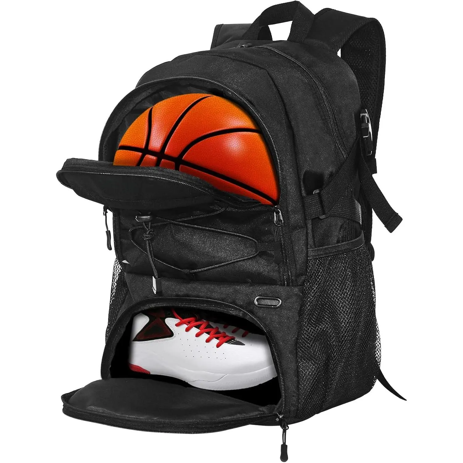 Basketball Backpack Large Sports Bag with Separate Ball Holder & Shoes Compartment, Best for Basketball, Soccer,Gym