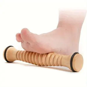 Wooden Foot Roller Massager - Reflexology  & Relaxation Tool, Formaldehyde-Free, Battery-Free Operation
