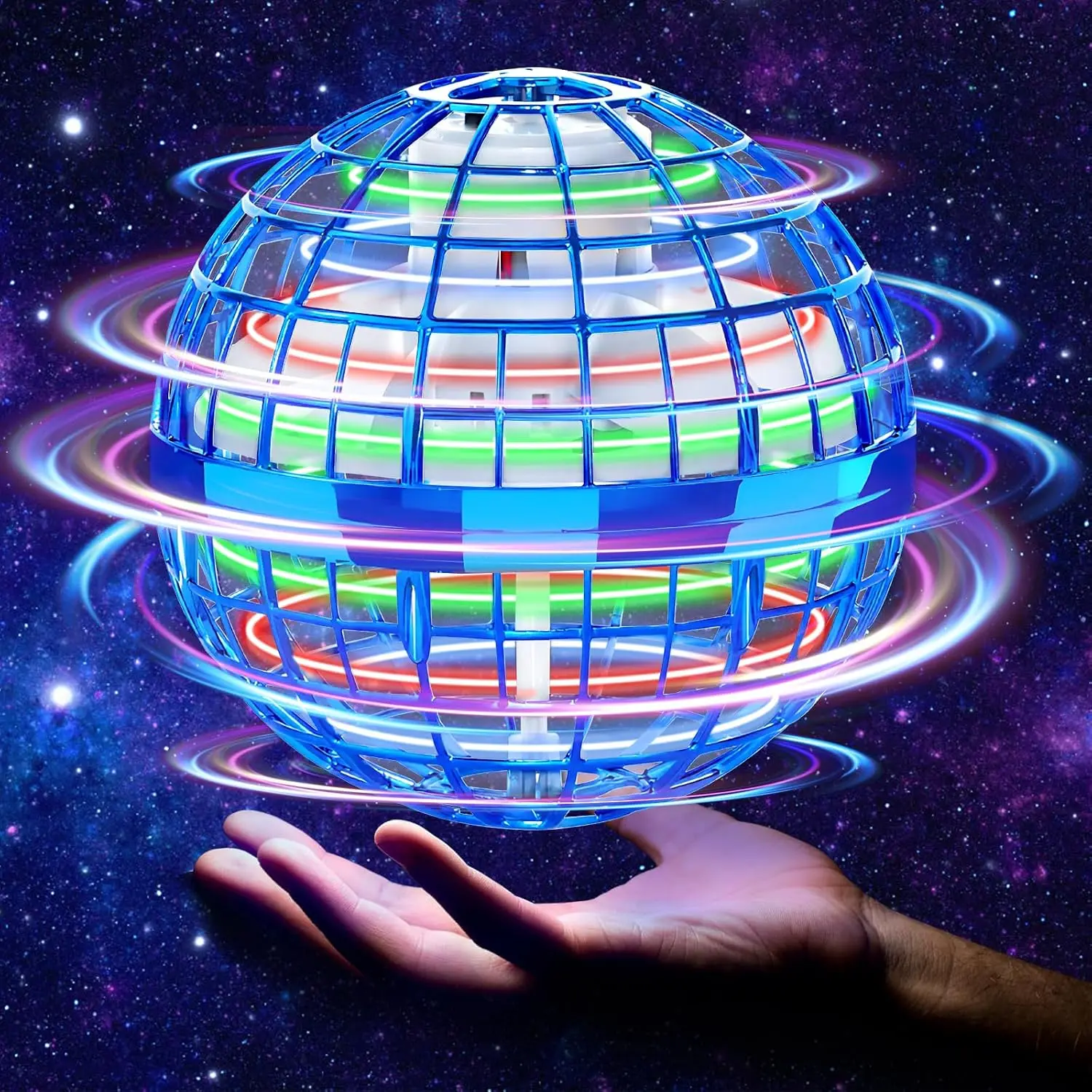 Flying Orb Ball Toys 2026, Cosmic Fly Ball Globe Boomerang,Galaxy Hover Balls Hand Drone Orbit Fidget Spinner, Cool Toy Gifts for 6 7 8 9 10+ Year Old Boys Girls Outdoor Toys (Blue) : Toys & Games