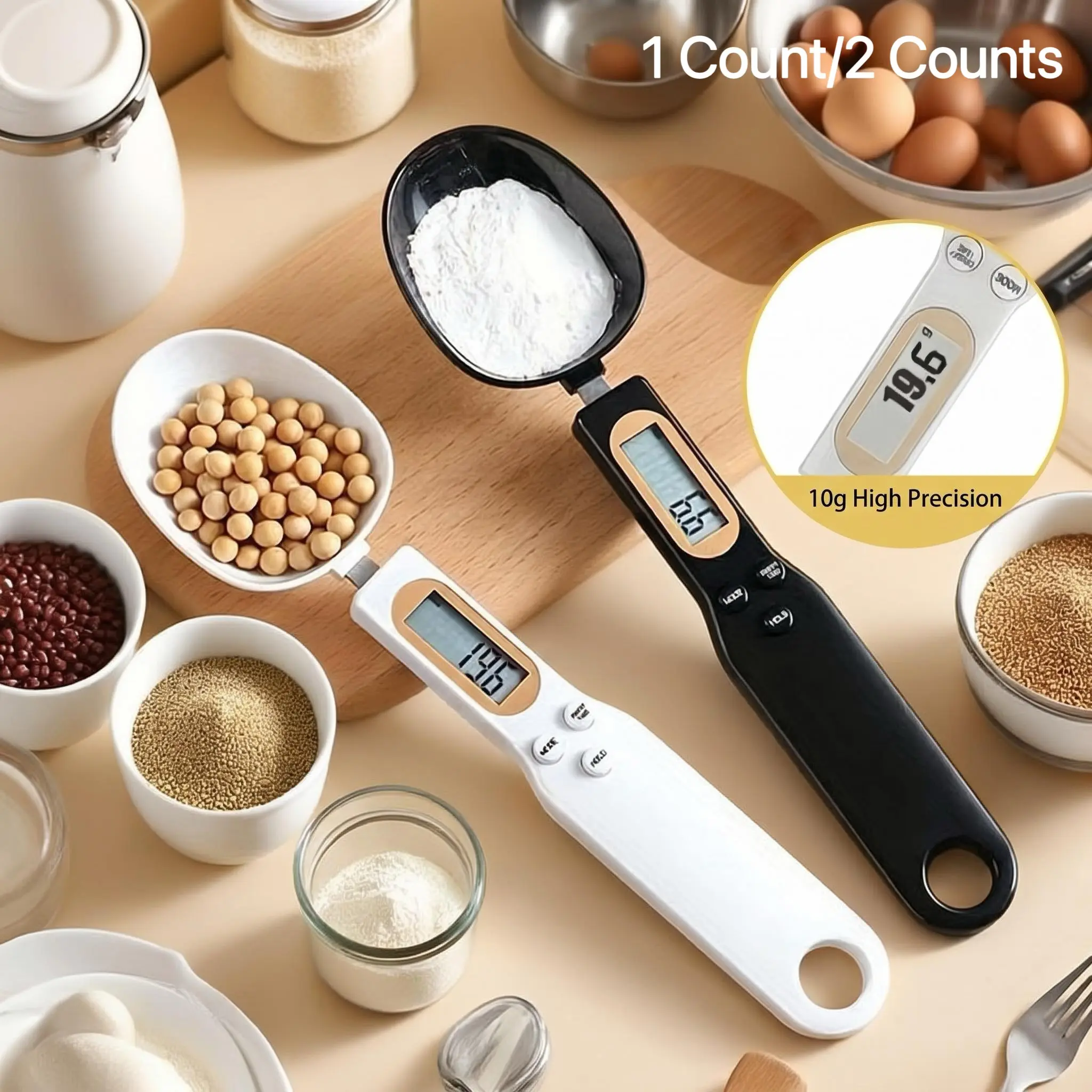 High Precision Kitchen Measuring Spoon with Digital Display, Compact Electronic Scale for Accurate Food Measurement, Kitchen Gadgets Perfect for Cooking & Baking Gifts, Kitchenware