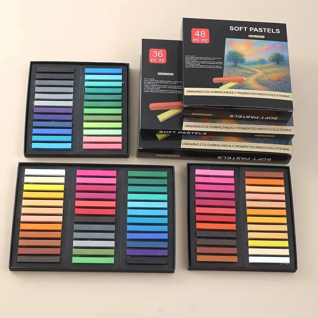 24 Colors Soft Pastels Set, Non-Toxic Chalk Pastels for Drawing, Sketching & Blending, Drawing Tools, Ideal for Artists and Creatives