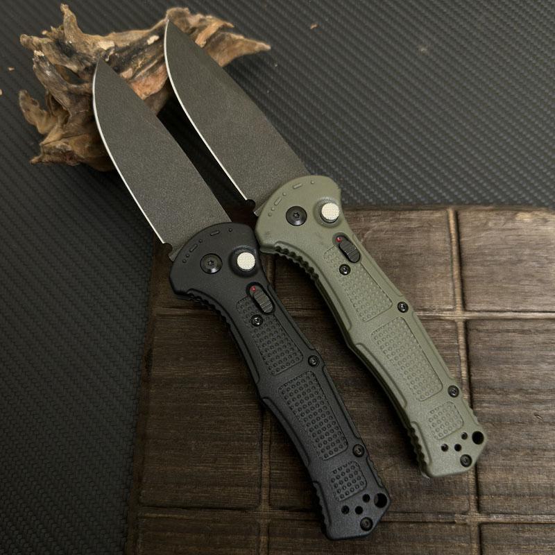 BM9070 CLA Utility Button Lock Folding KnifeD2 Steel Battlewash Blade BladeNon-slip Nvlon Fiber Handle MultifunctionaCutlery Tool for Outdoor Fishing Camping EDC Tool