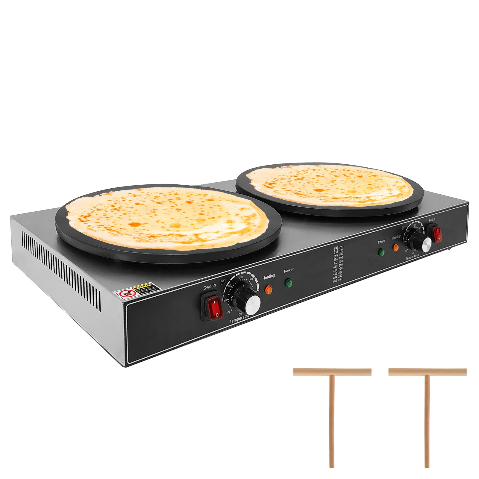 Electric Crepe Maker,1700 w 110 v Flat Plate Crepe Griddle with Temp Control,Non-Stick Commercial Crepe Machine for Home and Commercial Use