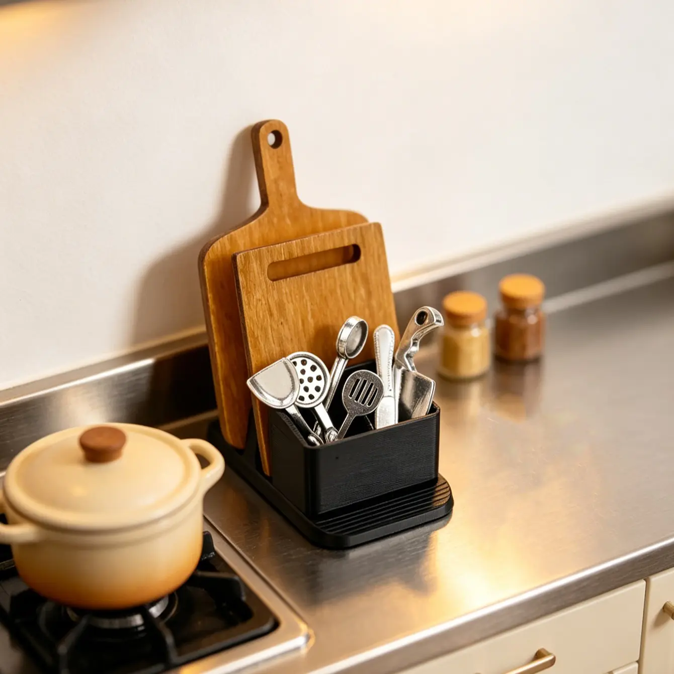 Miniature Kitchenware Storage Set, 1/6, 1/12 Dollhouse Model House Accessories, Photography Props, Micro Landscape Decor, Small Gifts, Doll House Accessory