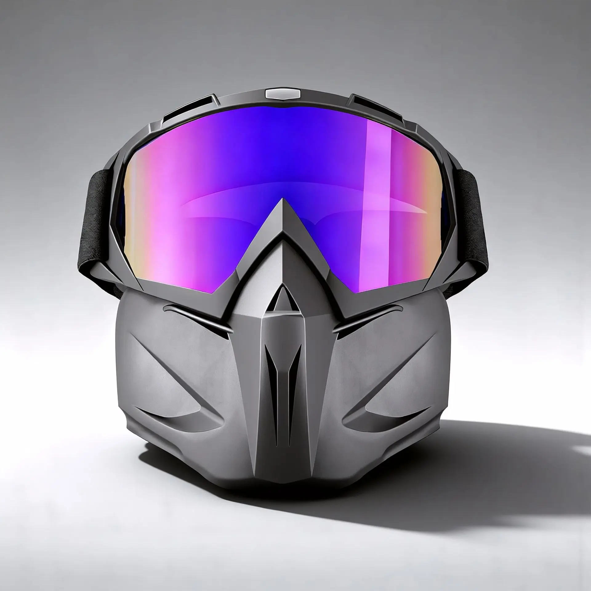 Unisex 1-Piece Motorcycle Goggles - Vintage Harley Style, Nylon Frame, Off-Road Windproof Glasses, Integrated Full Face Shield, Shock Resistant Lens, Flexible Frame, Dust UV Blocking, Ideal for Highway Cruising