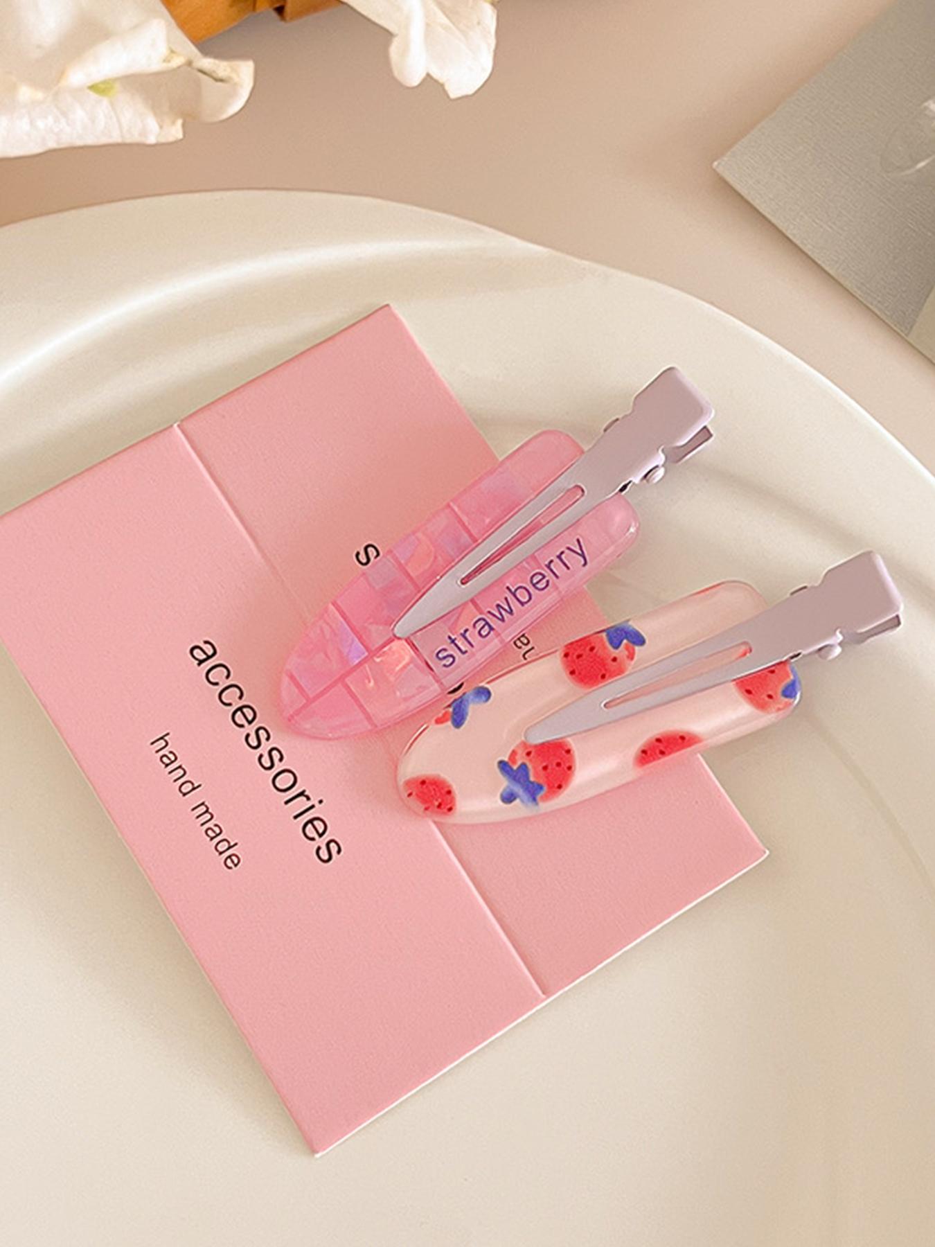 Dopamine Colorful Hair Clips Set, Cute Grape Design, Side Clip & Splitter, Fashion Accessories for Women, Daily Use