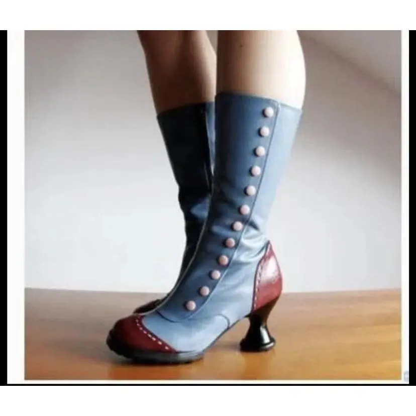 Medieval Steampunk Cosplay Boots Men Winter Larp Viking Pirate PU Leather Shoes Carnival Party Fancy Knight Boots Women