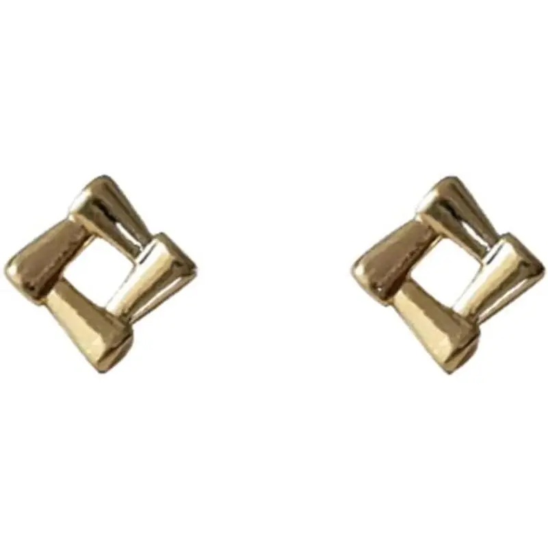 Minimalist Geometric Stud Earrings for Women Sustainable 14K Gold/White Gold Real-Gold-Plated Recycled Brass Hypoallergenic 925 Sterling Silver Posts PVD Coated Dainty & Modern 4mm