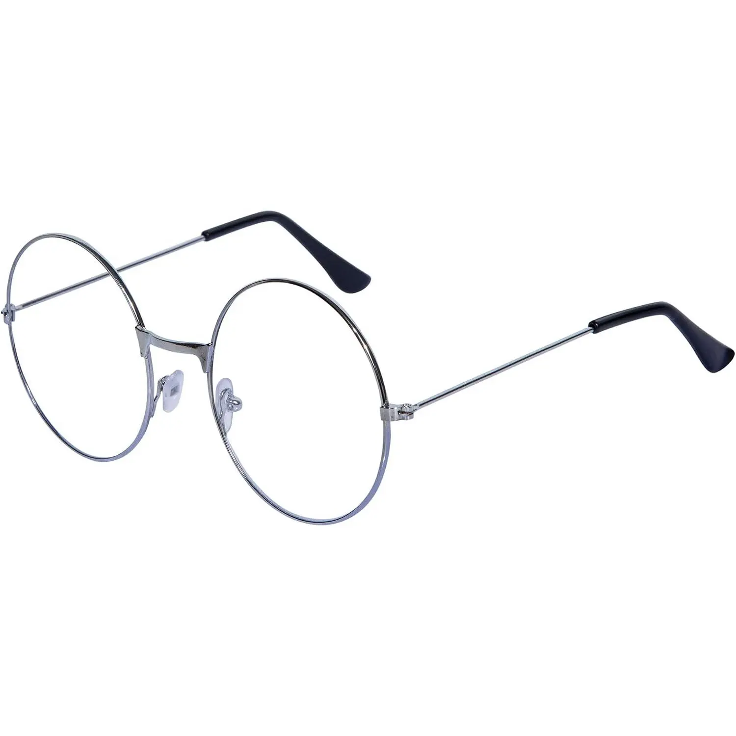 Retro Round Eyeglasses Clear Lens Metal Frame Glasses For Men Women Party Costume Accessories