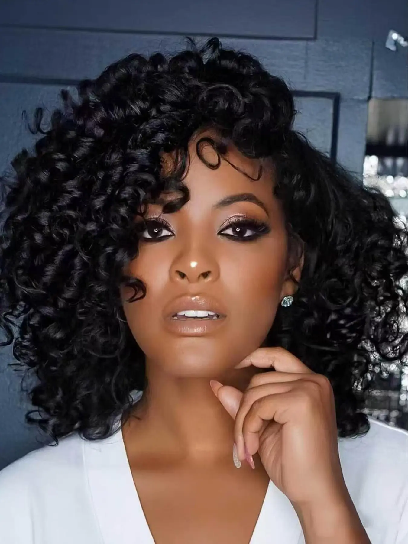 6 Packs Gogo Curl Crochet Hair, 10 Inch Short Curly Hair for Women, Kinky Chic Bob, Water Wave Beach Curl, Deep Twist Crochet Braids, Synthetic Hair Extensions