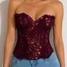Elegant Snug Fit Lace Boned Corset Top, Vintage Bustier Shapewear for Festivals, Holidays, and Parties