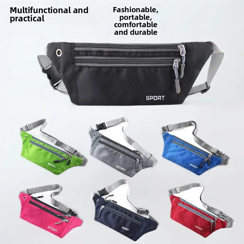 Outdoor fashion running leisure sports fanny pack invisible oblique span sports satchel printed close-fitting mobile phone fanny pack bag casual commuter waist