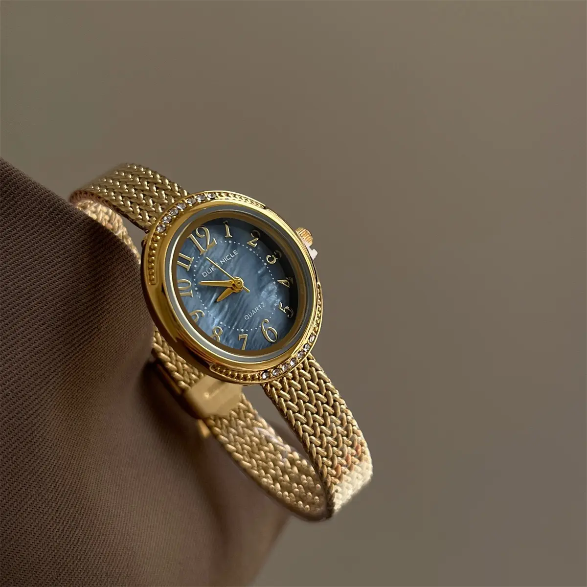 Women's Vintage Wheat Strap Oval Dial Quartz Watch, Perfect Birthday and Halloween Gift, Fashion Eco-Friendly Design, Daily Use
