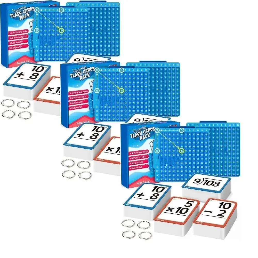 2026 new hot item Math Manipulatives Multiplication Flash Cards IQ Game Game Blocks Math Board Fidget Early Educational Portable