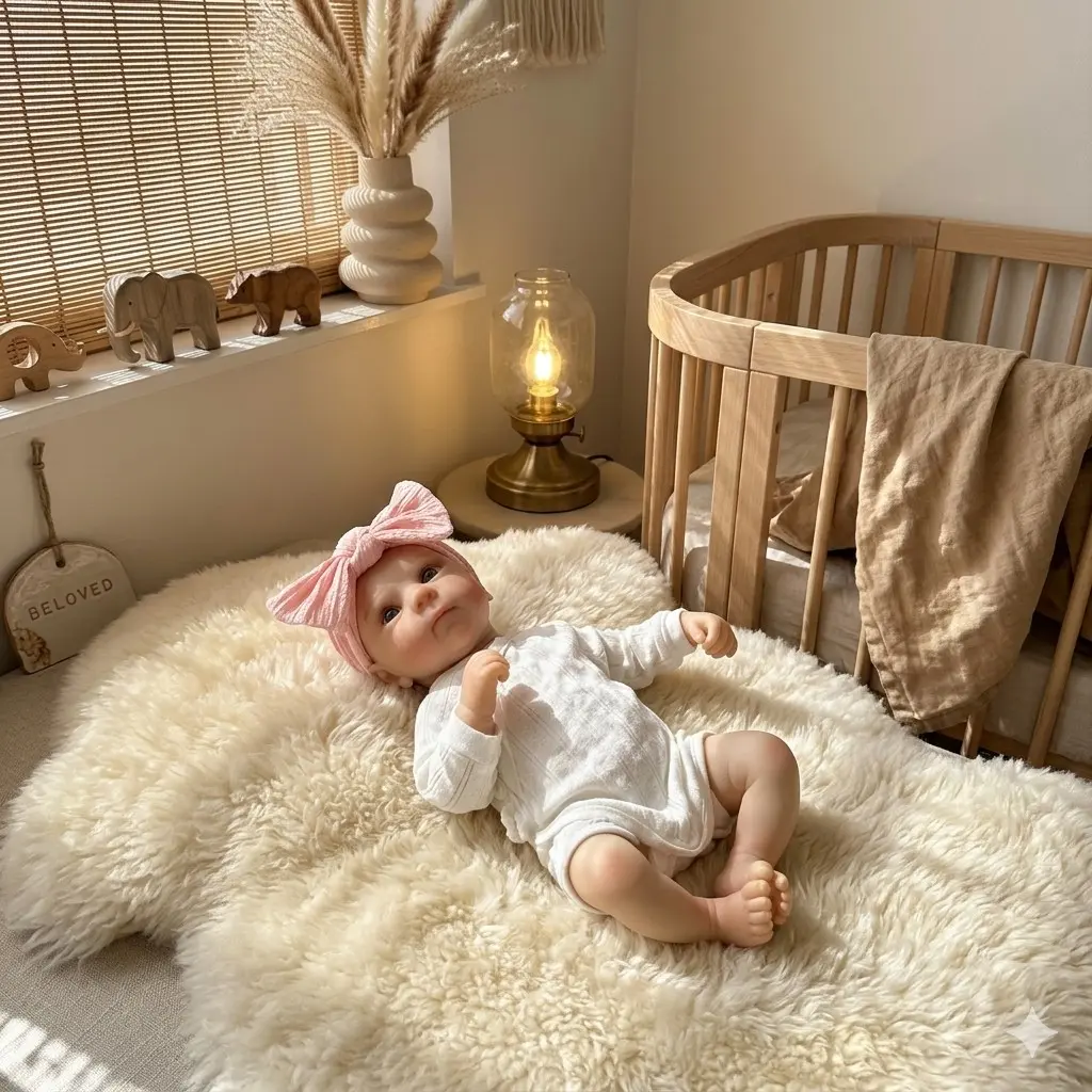 Realistic Baby Doll, Cute Newborn Doll, Lifelike Newborn Puppet, Perfect Gift for Kids Aged 3+, Ideal for Birthday, Halloween, Thanksgiving, Christmas