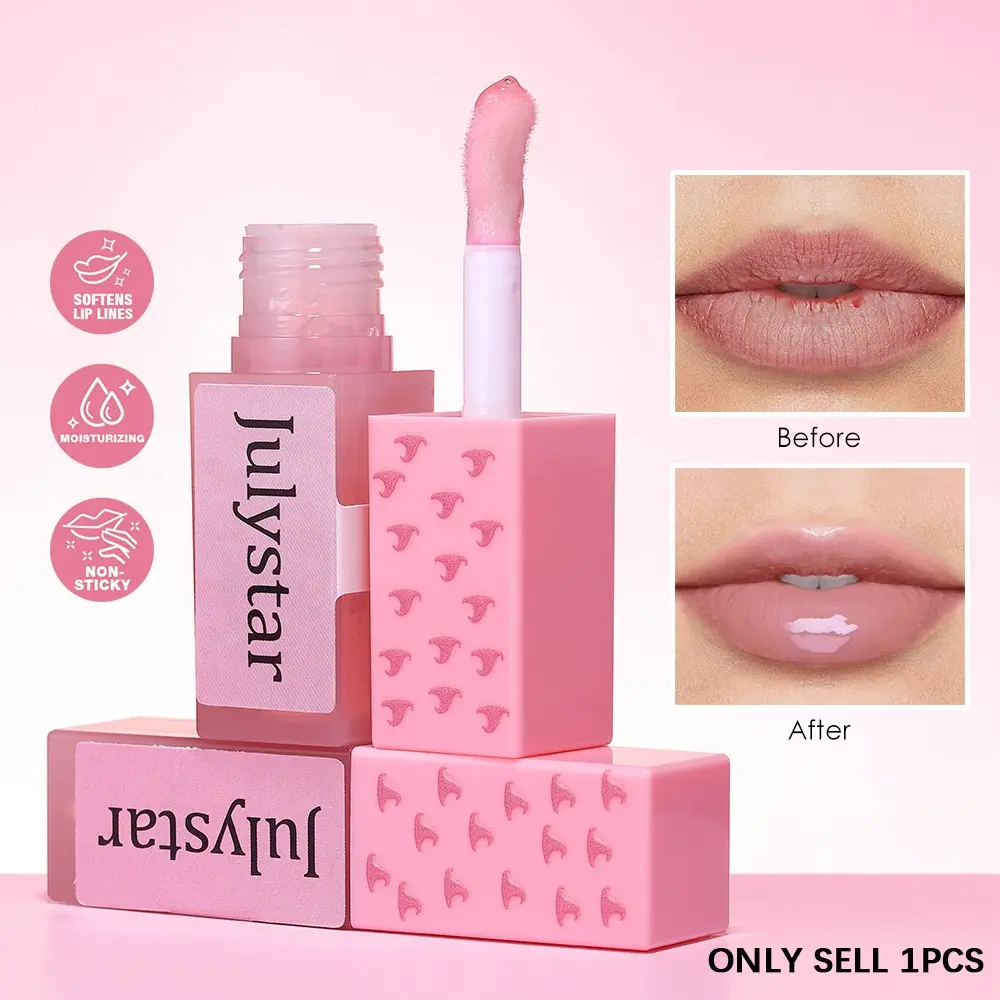 Dry Lip Repair Hydrating Repairing Lip Clear Lip Gloss, Lightweight Non-Tacky Moisturizing Hydrating Shiny Lip Oil, Sheer Natural Glossy Finish Lip Balm, Portable Pocket Size Daily Lip Care Product