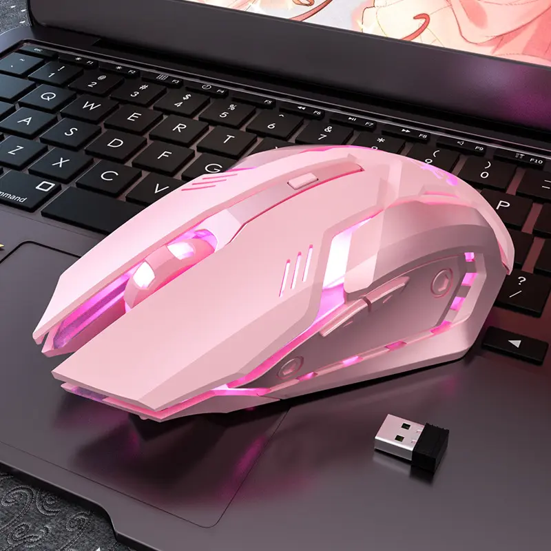 Gaming Mute Mouse Cute RGB Gamer 6 Buttons Mice Optical Office Computer Mouse For Desktop Laptop Ergonomic Game Mouse laptop pc window