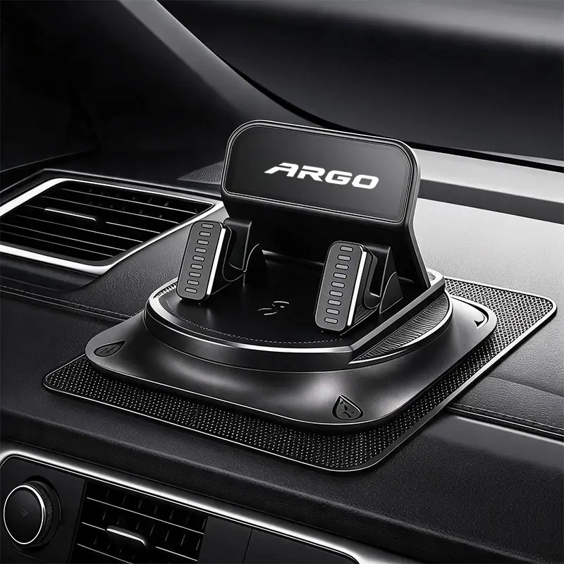 Fiat Argo Car Phone Holder, 360° Rotating Anti-Slip Stand, Central Control Navigation, Holds Most Smartphones with Cases