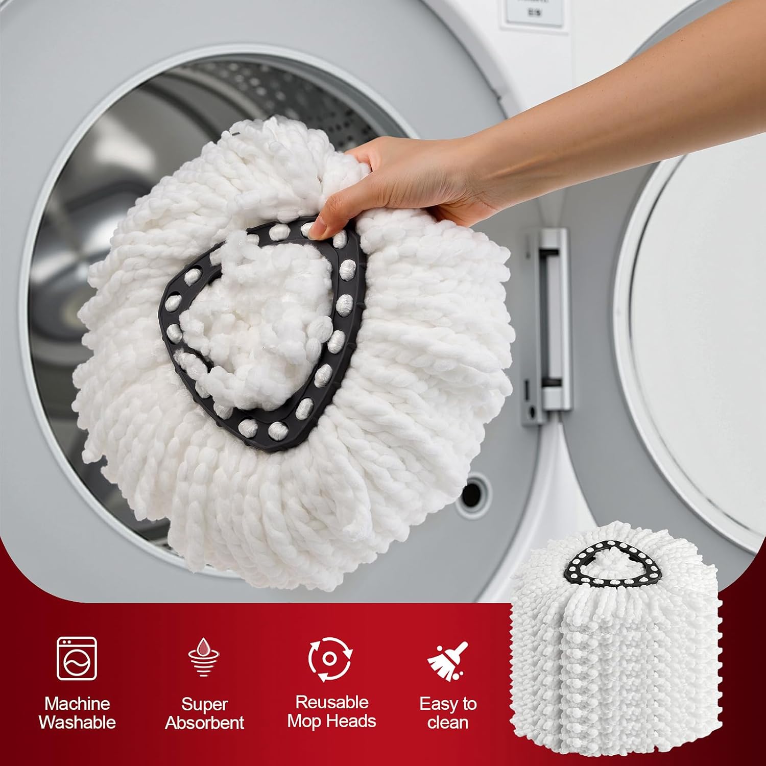 10 Pack Spin Mop Refills , Mop Heads Replacement for Spin Mop, Washable Microfiber Mop Replace Spin Mop, 360?Spinning Replacement Mop for Easy House Cleaning Floor Mopping 10 Pack Spin Mop Refills , Mop Heads Replacement for Spin Mop, Washable Microfiber Mop Replace Spin Mop, 360?Spinning Replacement Mop for Easy House Cleaning Floor Mopping