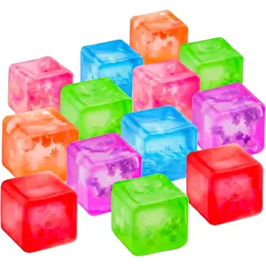 Multicolor Sparkle Squishy Cube - Pack of 12, | Nice Cube for Stress Relief & Anxiety Relief | Squeeze Toys for Kids, Teens and Adults Party Favors | Sensory Fidget Toys for Stress Relieffidget toys