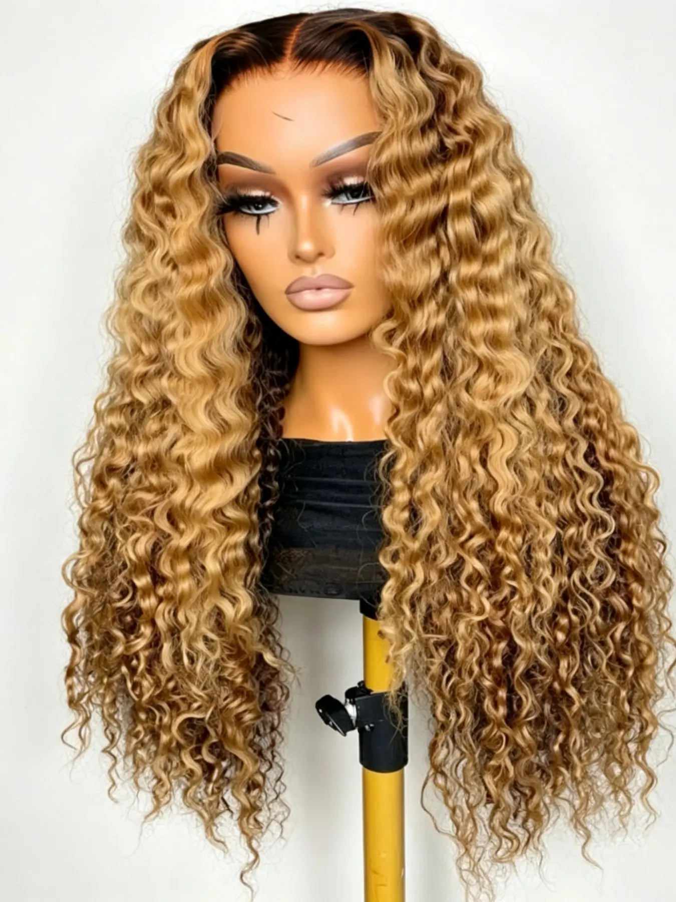 Fashion Soft 28-Inch 180% Density Lace Front Wig, Curly Twist Knot Gradual, Daily Use Kinky Curly Synthetic Hairpiece, Premium Synthetic Wigs, Coily Textured Wigs, Lace Front Curls
