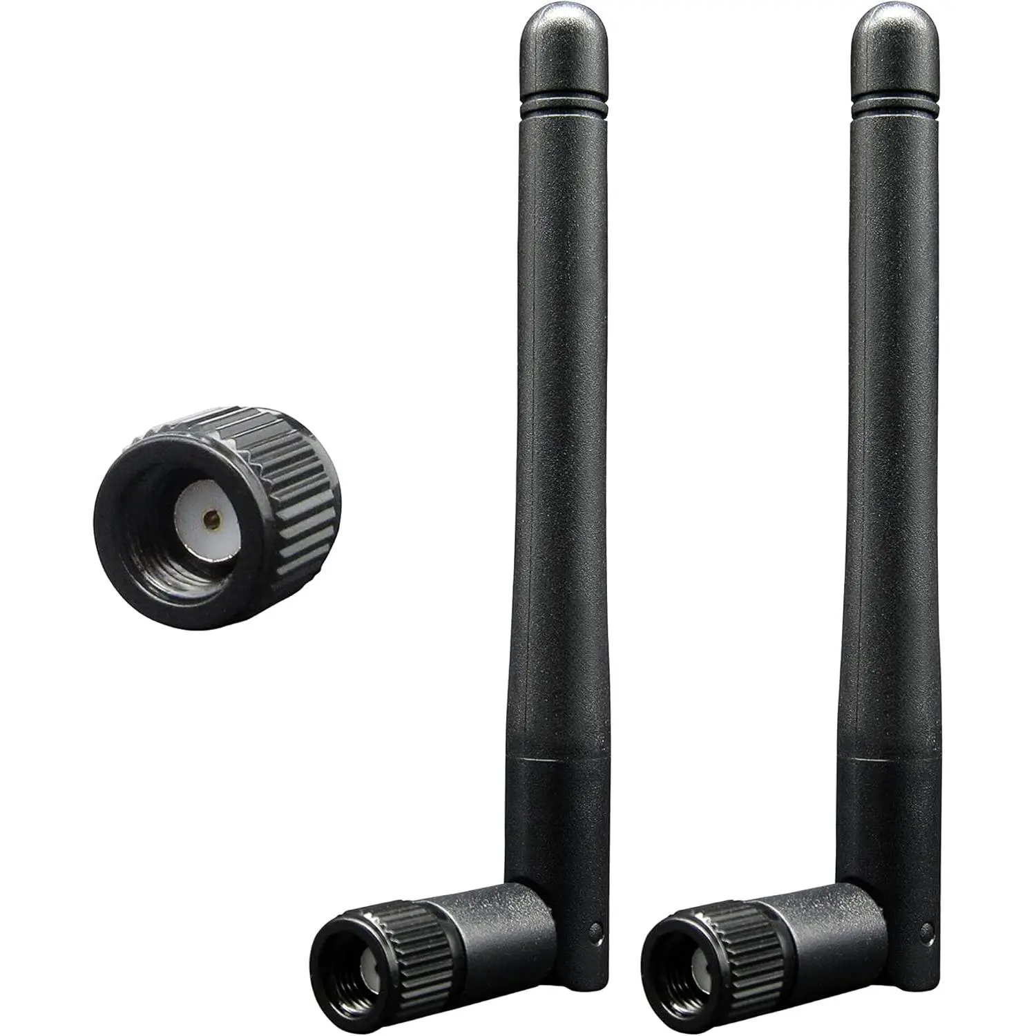 WiFi Antenna PC Bluetooth Antenna, WiFi 6 Dual Band 2.4Ghz 5Ghz 5.8Ghz 3dBi with RP-SMA Male (with No Pin) for Gaming Motherboard, Camera, Mini PCIE M.2 Wireless Card, Router -2 Pack