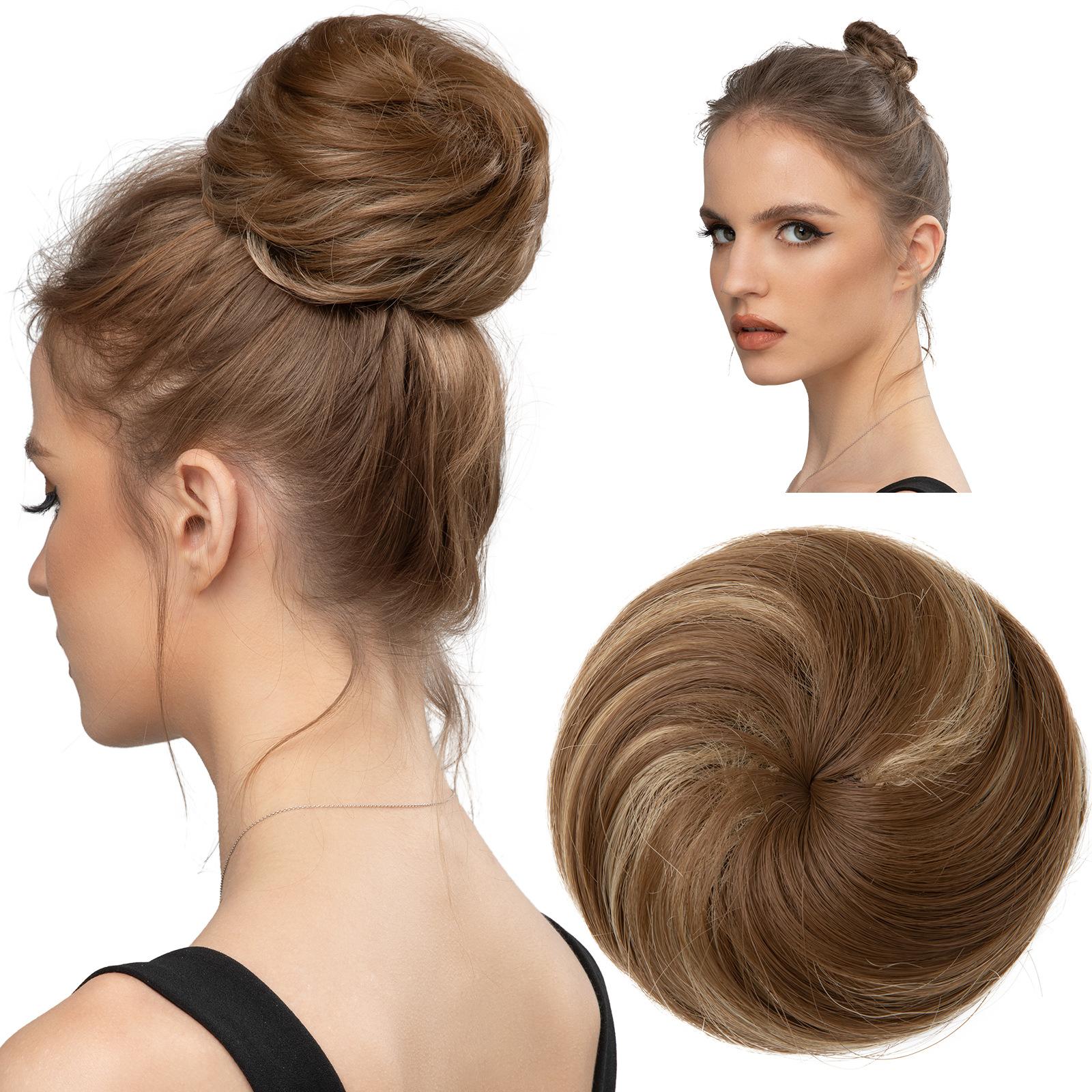 DB-Fluffy Hair Bun with Drawstring Design Synthetic Hair Extension for Daily Wear-DB