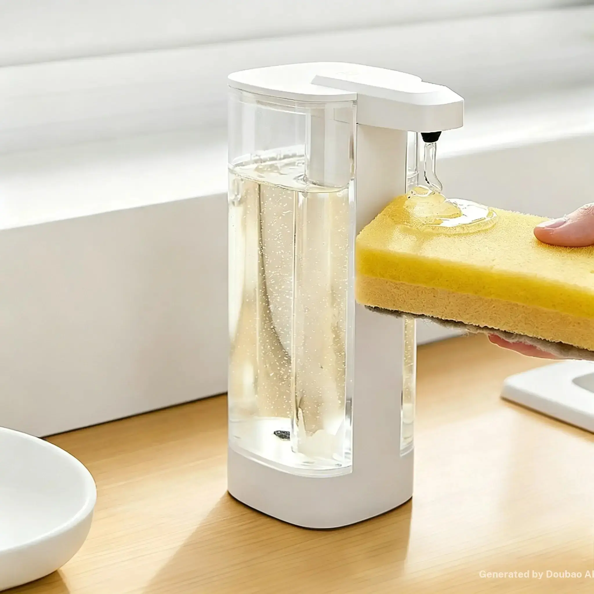 Automatic Sensor Kitchen Hand Sanitizer Machine, USB Charging, Intelligent Liquid Dispenser, Soap Dispensers, Suitable for Kitchen, Bathroom, Hotel Sink