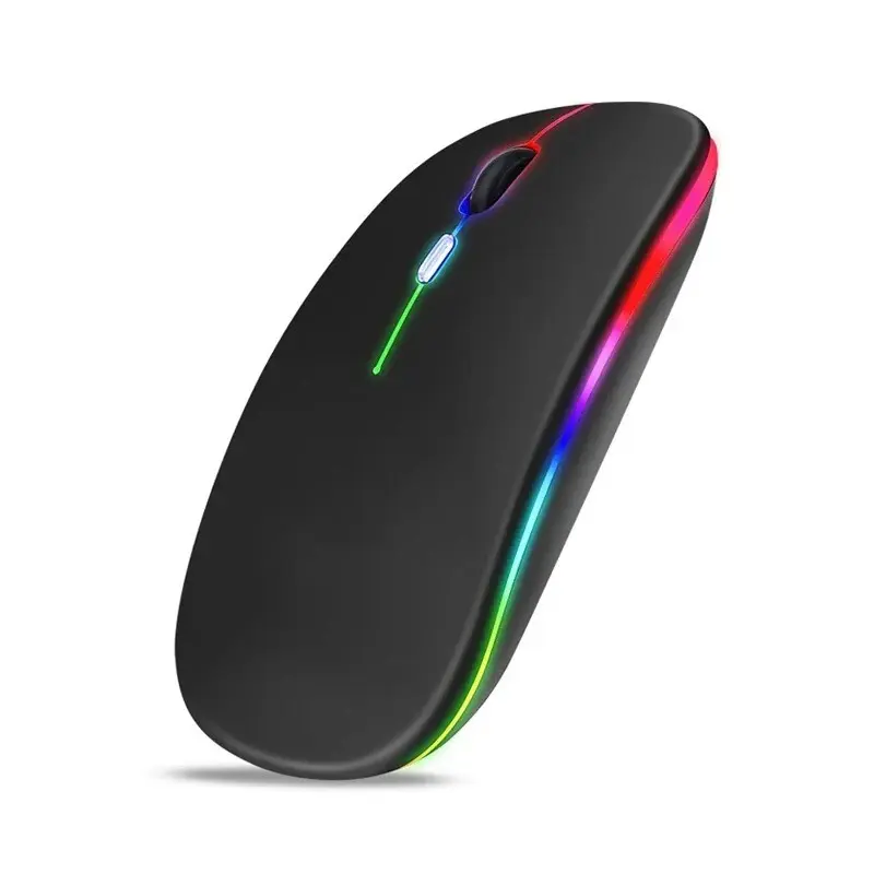 RGB Backlit Mouse Wireless Optical Dual Model, 2.4g Bluetooth-compatible, Bt5.0 Rechargeable, for PC Tablet, iPad, Macbook, Mice