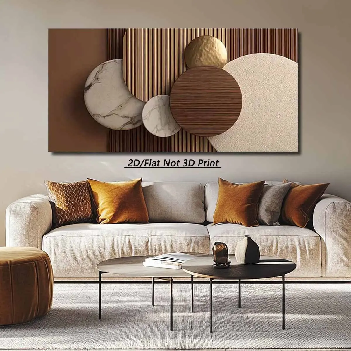 2D flat painting, a large canvas wall art with a modern wooden frame, featuring a geometric design, perfect for decorating your living room or bedroom Hanging Artwork, Water Proof, Gift