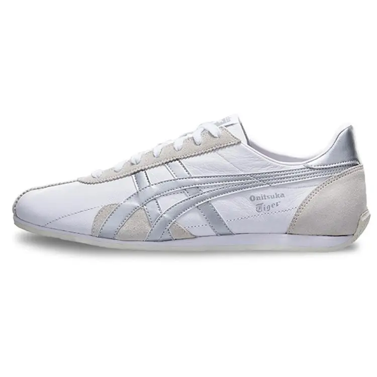Onitsuka Tiger Runspark Patchwork Anti-Slip Lightweight Low-Top Running Shoes for Men and Women in Silver White Trending Shoes, House White Official Shoes to Get / Maison Mihara Verifiable, with credentials and supporting global authentication