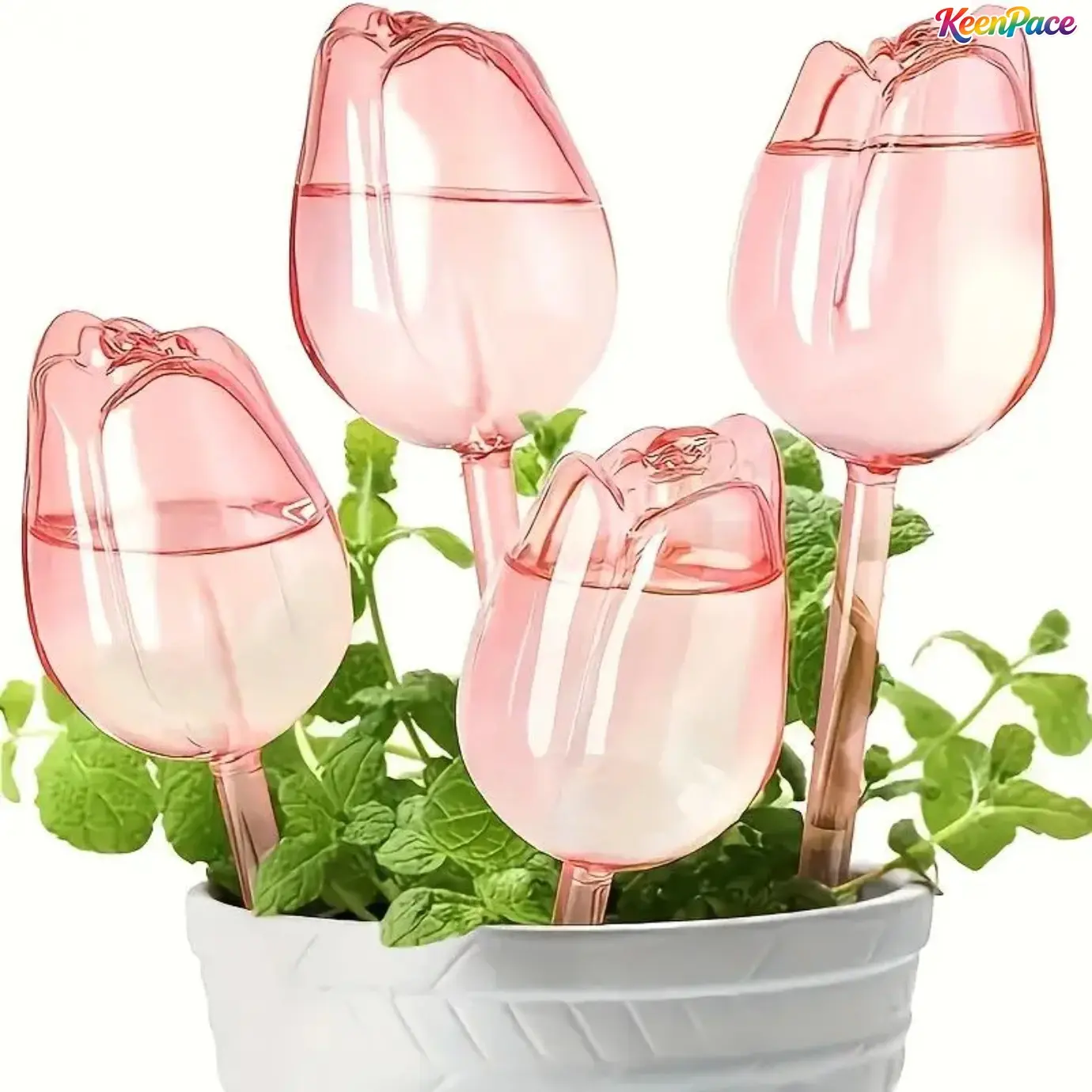 Tulip Shaped Plant Watering Globes, Automatic Drip Irrigation Watering Stakes, Long-Lasting Self-Watering Devices, Practical Garden Watering Kit For Consistent Water Supply To Indoor Potted Plants And Outdoor Garden Greenery