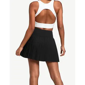 Pleated Tennis Skirt for Women with Pockets Shorts High Waisted Golf Skort Athletic Skorts Running Workout Skirts