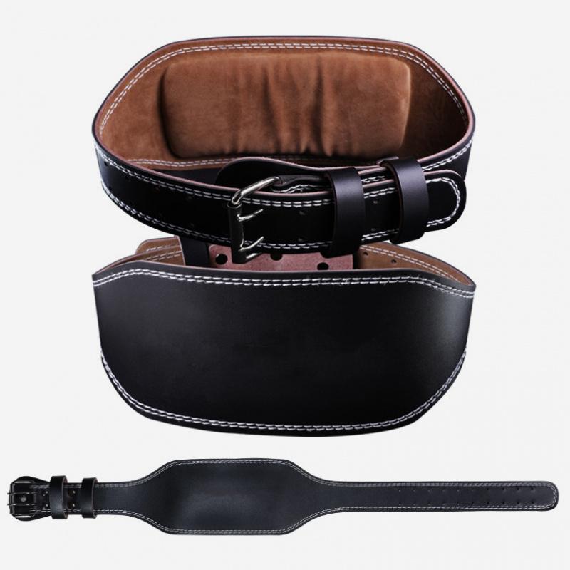 Cross-Border Fitness Waist Support Belt PU Leather Waist Support for Men Deep Squat Deadlift Professional Training Gear Weightlifting Belt