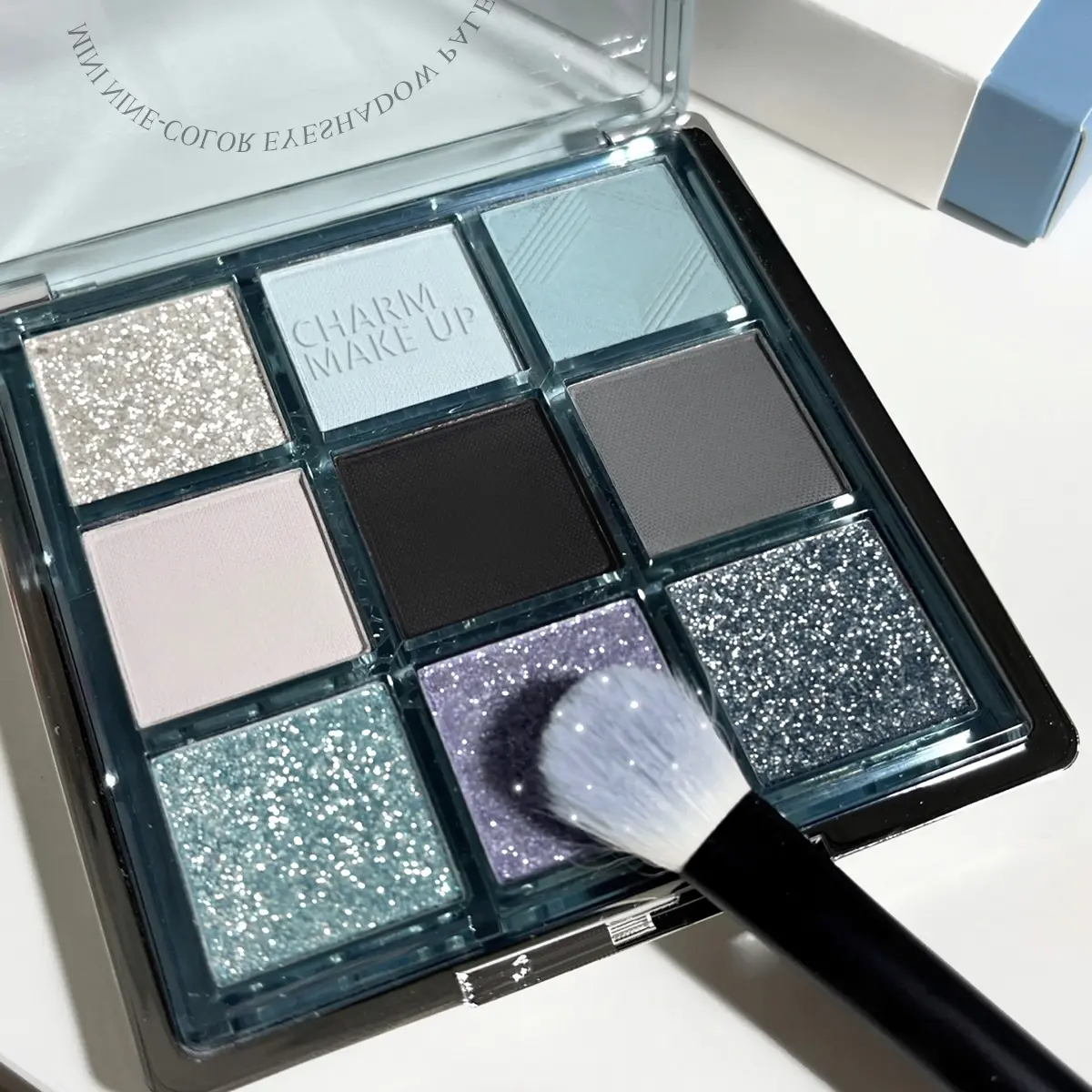 9 Color Eyeshadow Palette, Cosmetic Eyeshadow, Highly Pigmented Palette, Matte And Glitter Eye Shadows Palette, Long Lasting Shimmering Eye Shadow Makeup Products For All Styles And Occasions