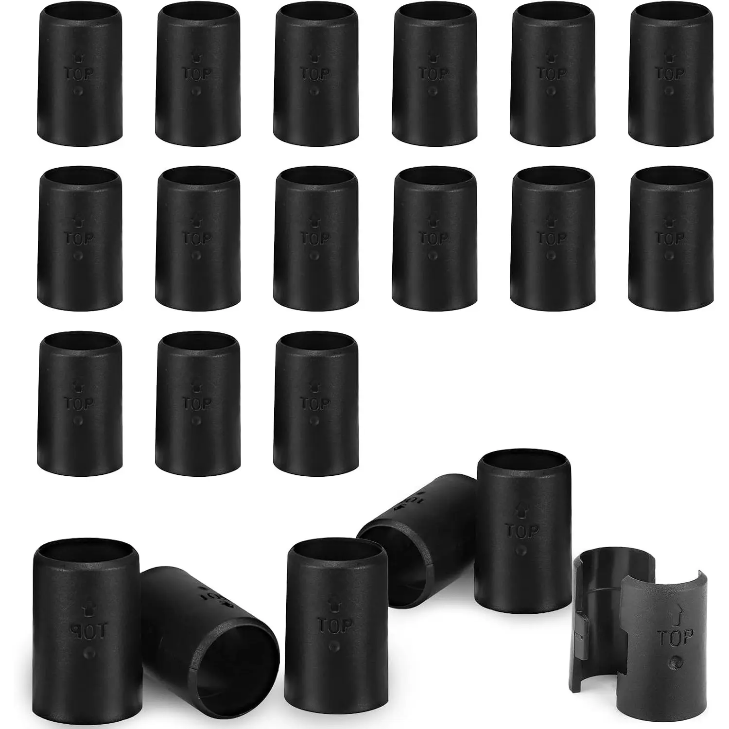30 Pack Black Wire Shelf Clips 1 inch (15 Pairs) | Plastic Shelving Clips, Shelf Lock Clips, Round Plastic Clips, For Wire Shelving System