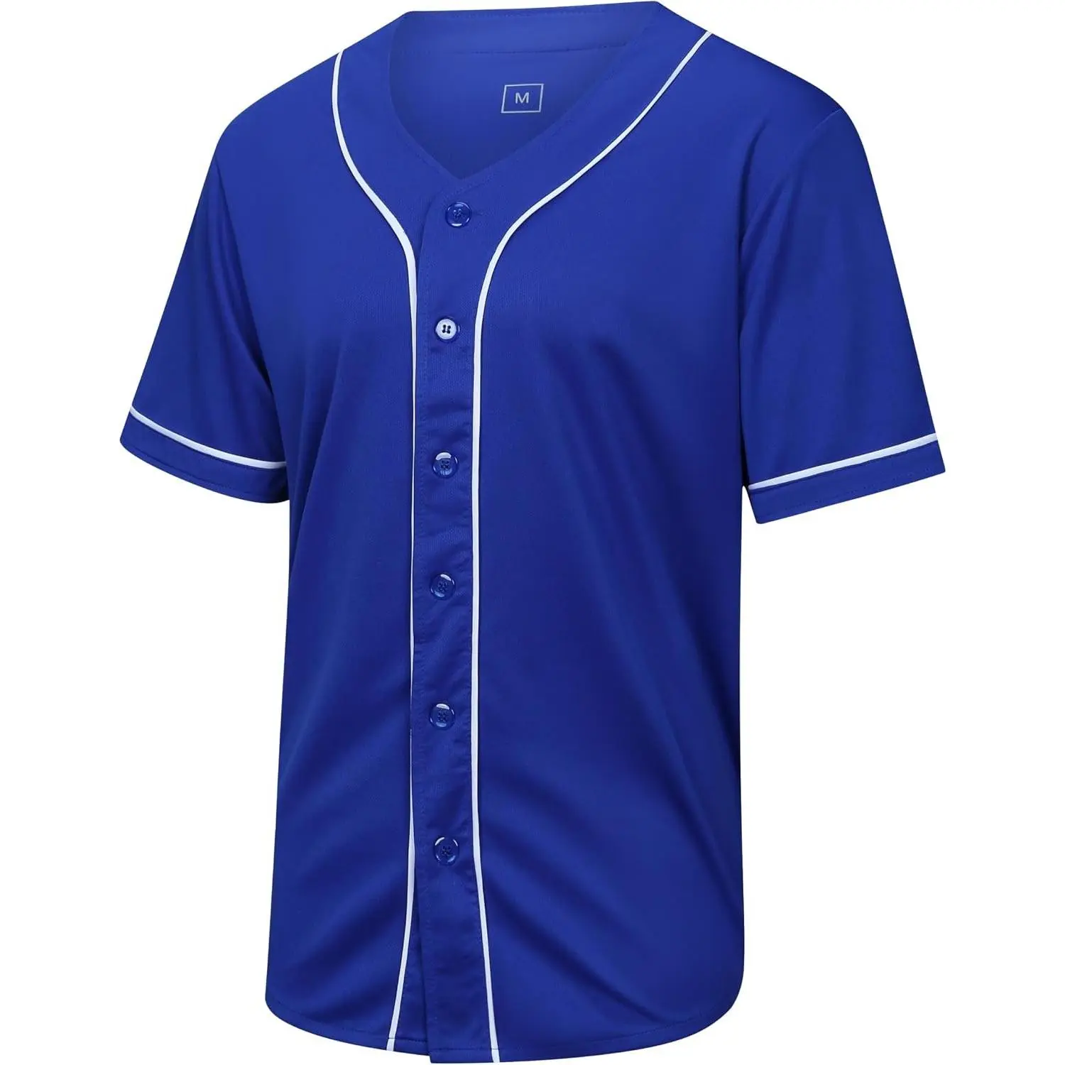 Blank Plain Baseball Jersey Short Sleeve Button Down Shirts Sports Hip Hop Hipster Jersey S-3XL