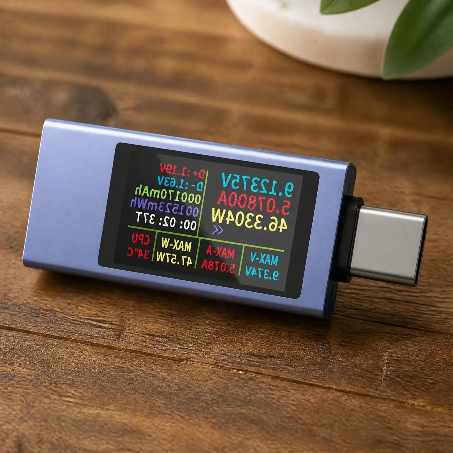 USB C Tester Power Meter, 4-30V 0-12A Type-C PD Digital Multimeter, Voltage Current Voltmeter, Power Bank Capacity USB Cable Charger Detector